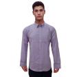 Self Design Mauve Shirt : Slim
