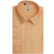 Self Design Peach Shirt : Slim