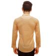 Self Design Peach Shirt : Slim
