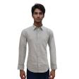 Self Design Gray Shirt : Slim