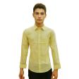 Self Design Lemon Shirt : Slim