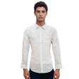 Self Design White Shirt : Slim