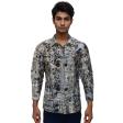 Print Gray Shirt : Party
