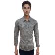 Print Gray Shirt : Party