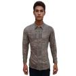 Print Brown Shirt : Party