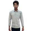 Stripes Light Gray Shirt : Business