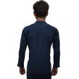 Self Design Navy Blue Shirt : Business