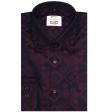 Self Design Maroon Shirt : Ditto