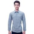 Print Blue Shirt : Party