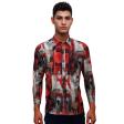 Print Brown Shirt : Party