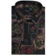 Print Blue Shirt : Party