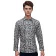 Print Blue Shirt : Party