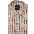Print Peach Shirt : Party