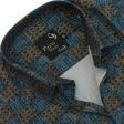 Print Blue Shirt : Party
