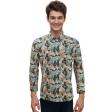 Print Peach Shirt : Party