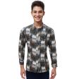 Print Gray Shirt : Party