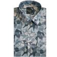 Print Blue Shirt : Party