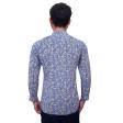 Print Blue Shirt : Party