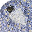 Print Blue Shirt : Party