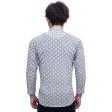 Print Blue Shirt : Party