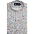 Print Blue Shirt : Party
