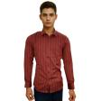 Stripes Maroon Shirt : Slim