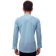 Self Design Light Blue Shirt : Slim
