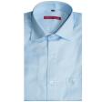 Self Design Light Blue Shirt : Slim