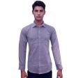 Self Design Mauve Shirt : Slim