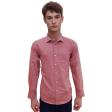 Self Design Rust Shirt : Slim