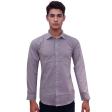 Self Design Purple Shirt : Slim