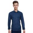 Self Design Black Shirt : Slim