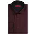 Self Design Maroon Shirt : Slim