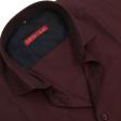 Self Design Maroon Shirt : Slim