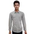 Self Design Gray Shirt : Slim
