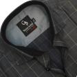 Checks Dark Gray Shirt : Business