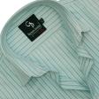 Stripes Light Green Shirt : Business