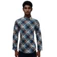 Print Blue Shirt : Slim