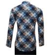 Print Blue Shirt : Slim