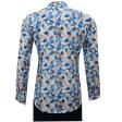 Print Blue Shirt : Slim