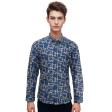 Print Blue Shirt : Slim
