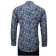 Print Blue Shirt : Slim