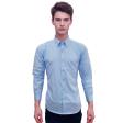 Self Design Light Blue Shirt : Business