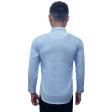 Self Design Light Blue Shirt : Business