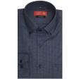 Self Design Navy Blue Shirt : Business