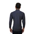 Self Design Navy Blue Shirt : Business