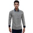 Self Design Blue Shirt : Business