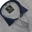 Self Design Blue Shirt : Business