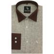 Self Design Brown Shirt : Business