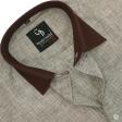 Self Design Brown Shirt : Business